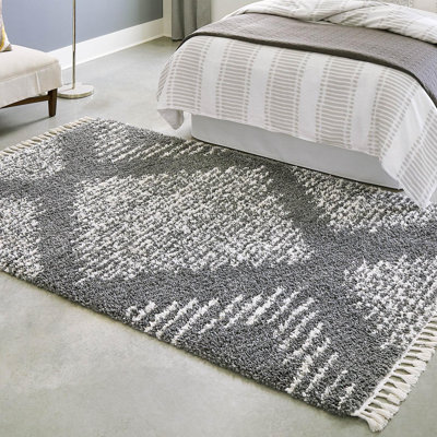 Tapis gris / blanc Irsad
