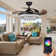 42" Dayrin 4- Blade LED Smart Bluetooth Crystal Celling Fan with Remote Control Included