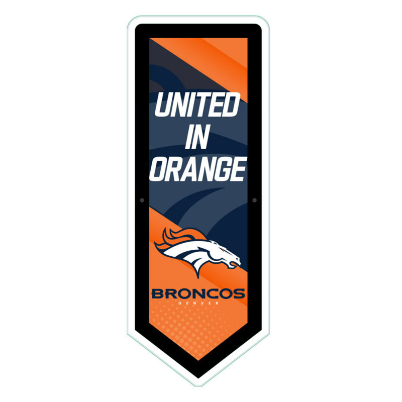 Plaque murale lumineuse NFL, Denver Broncos