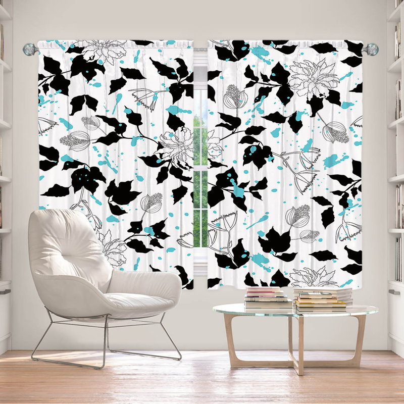 Paire de rideaux obscurcissant en polyester Everley, L 56 po x L 78 po