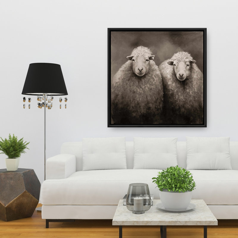 "Sheep sépia" sur toile