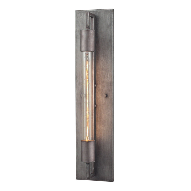 Applique murale 1 lumière de 20 po de haut laboratoire - zinc vieilli