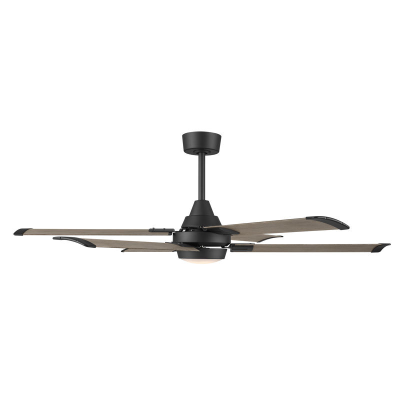 Soarin 56" 5CCT LED Smart Ceiling Fan, Aged Oak, Black
