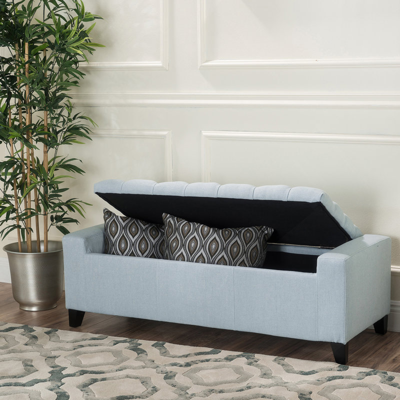 Banc de rangement rabattable, Bleu
