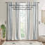 Panneau de rideau en coton avec rayure et doublure en chenille 50 po x 84 po-1308905046-1308905049
