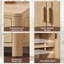Buffet avec rangement, crédence en forme d'arc de 46 po avec 3 portes et tablettes réglables, armoire à café de style Mid-Century pour la cuisine, le salon et le vestibule-618915677-604780559