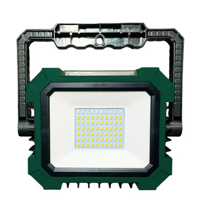 2000 Lumen Led Rechargeable Solar Work Light With Magnetic Base, Charge By Usb/Solar