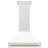 ZLINE Autograph Edition 36 in. Satin Stainless Steel Wall Mount Range Hood with White Matte Shell Handle-71129359