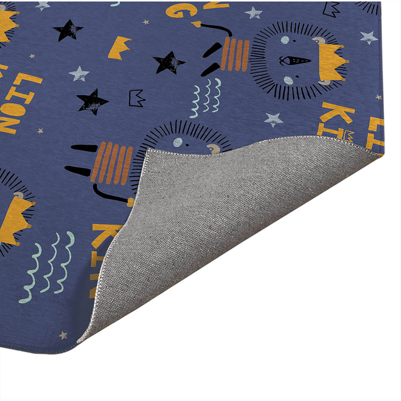 Tapis de jeu pour enfants très grand lion, Rectangle 4pi x 6 pi