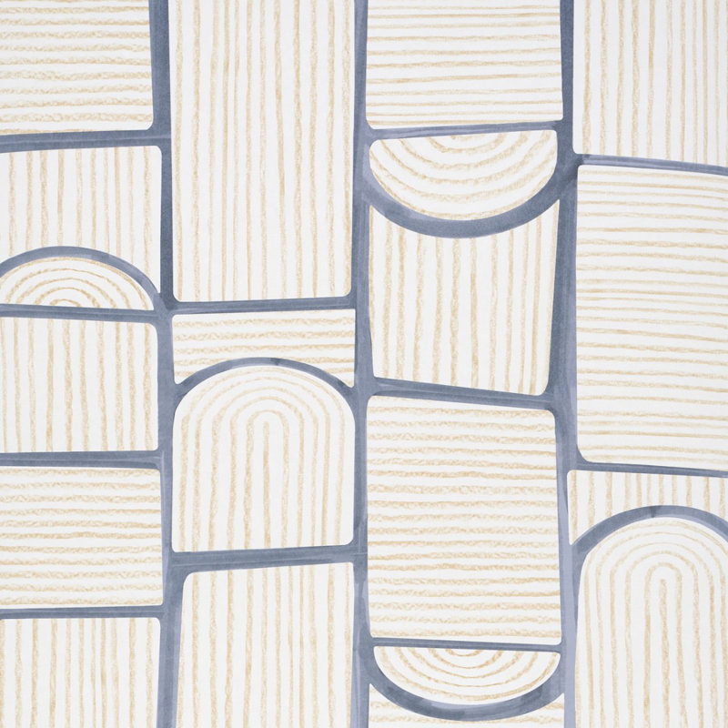 Papier peint Schumacher x Backdrop Bloomsbury, Ardoise