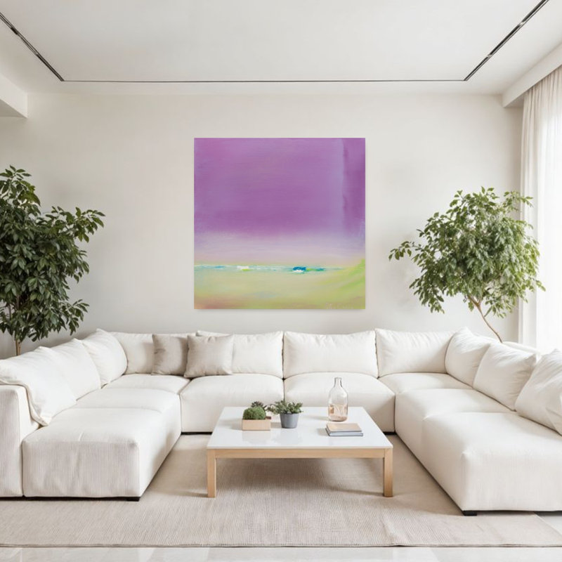 Art contemporain abstrait maintenant et maintenant, H 48 po x l 48 po