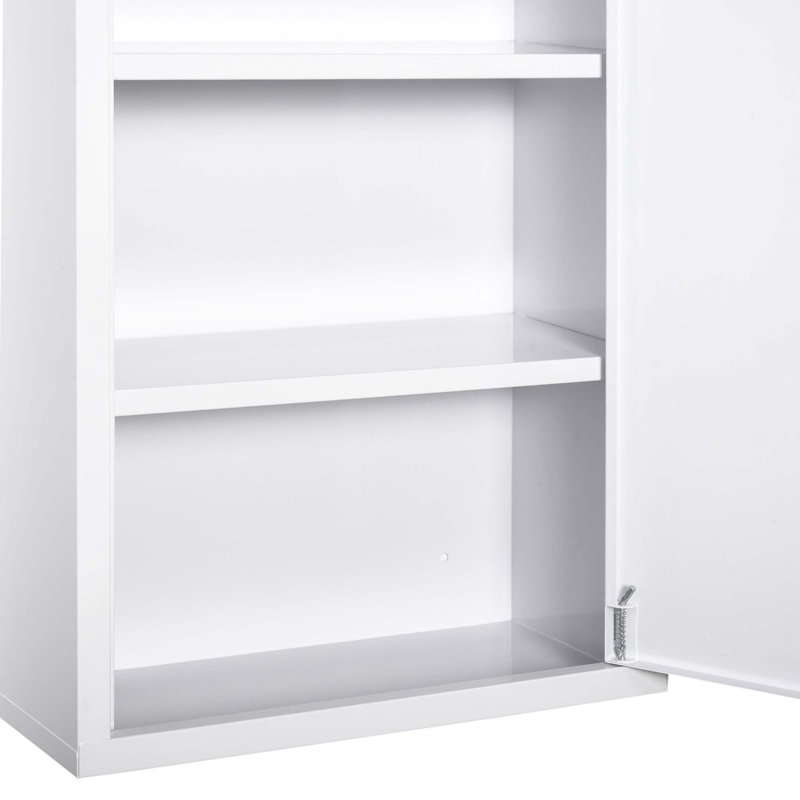 Armoire à pharmacie murale en acier, verrouillable avec 2 clés