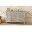 Commode 6 tiroirs au design rustique pour chambre à coucher-1096030903