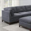 Canapé d'angle modulaire en tissu chenille 1pc.