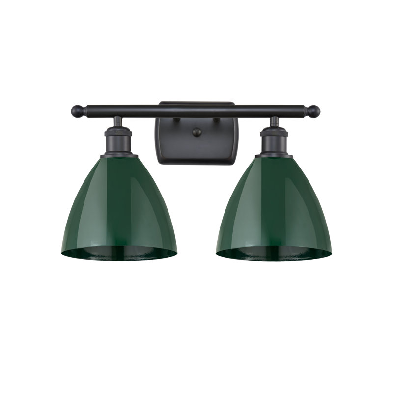 Amylee 2 - Light Dimmable Vanity Light, Matte Black, Green