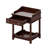 Retro Style Nightstand With Drawer And Open Shelf For Bedroom, Bedside Table With Turned Legs And Metal Handle,Walnut-1519328280