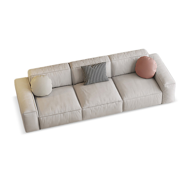 110.24" Beige 100% Polyester Modular Sofa cushion couch