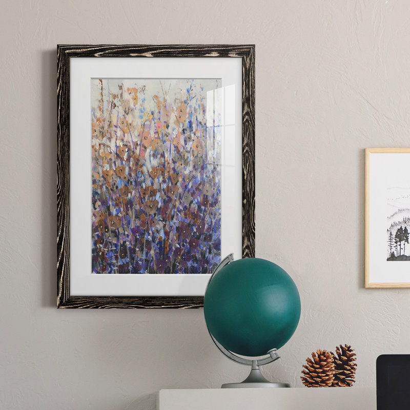 " Fall Wildflowers II " Painting Print, Black Framed, 32" H x 23" W x 1" D