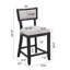 Ensemble de 2 tabourets de comptoir de 26,5 po, tabourets de bar rembourrés à hauteur de comptoir avec dossier confortable, structure en bois d'hévéa massif, dossier, repose-pieds, tabourets de bar sans accoudoir pour bar personnel, comptoir de cuisin-566455576