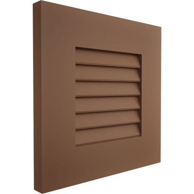 12"W x 12"H EnduraCore Composite Louver Shutters Sample, Burnt Toffee