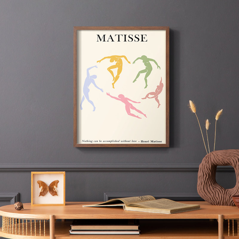 Matisse CDLxxxxi, reproduction encadrée - bois massif, H 14 po x l 11 po, Cadre photo brun simple
