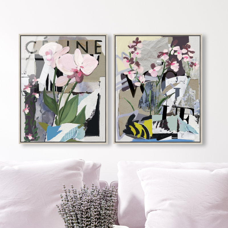 Fine Art Fashion Set High-Gloss Frameless Acrylic Glass Wall Art Floral & Botanical Print by Oliver Gal, Ready to Hang, 16 x 20