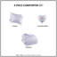 Édredon double / grand avec pampilles lavande et coussin Sweet Heart en forme de cœur amusant
