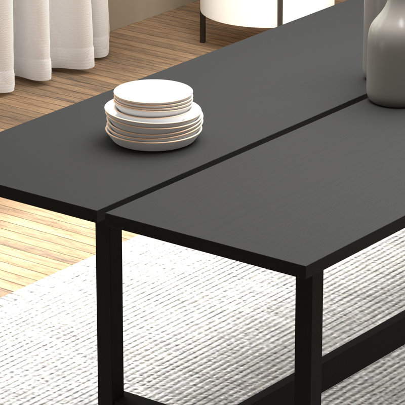 Split Top Dining Table, Black