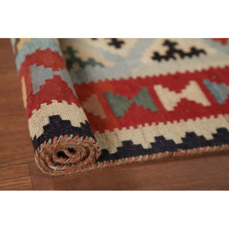 Tapis kilim en laine à tissage plat 3 x 5