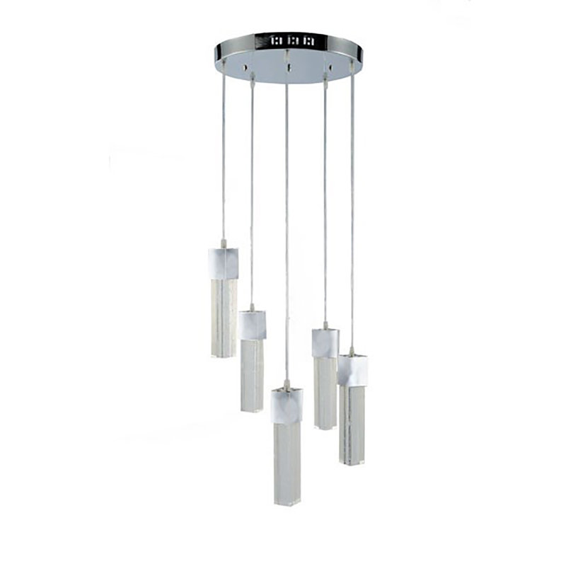 Pearman 5 - Light Chrome LED Cluster Pendant