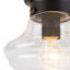 Plafonnier semi-encastré à 1 lumière en verre transparent, à intensité variable