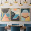 Moderne Memphis I, toile encadrée de qualité supérieure - prête à être accrochée-69983544-69983550
