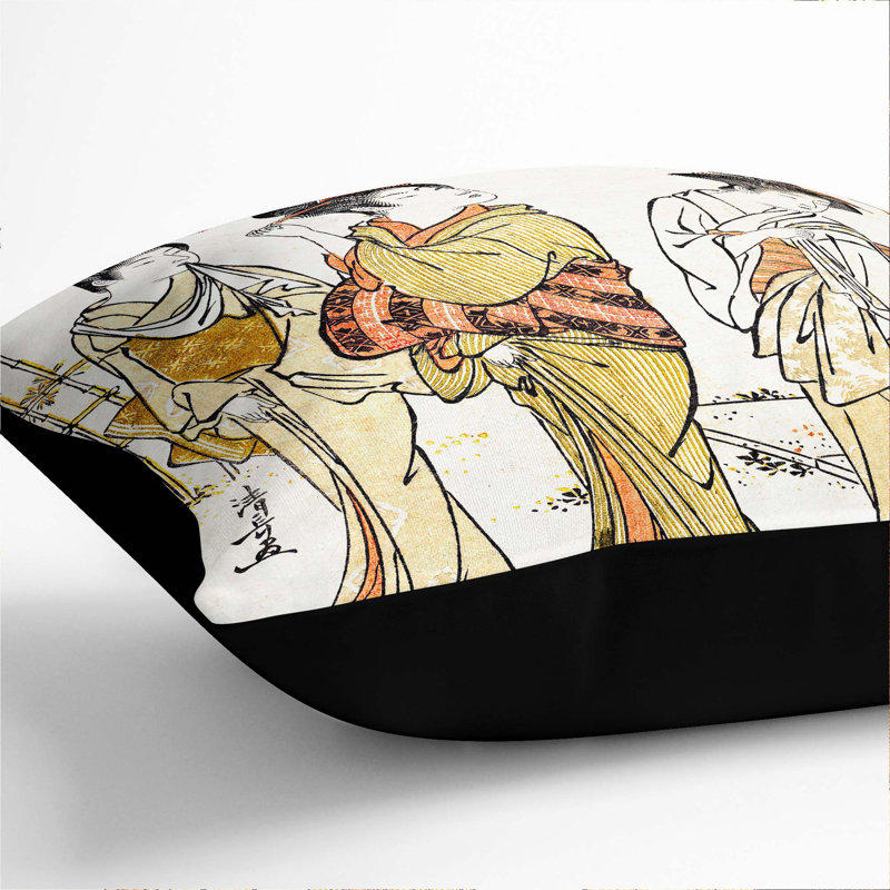 Square Cushion, 55cm H x 55cm W x 20cm D, Black