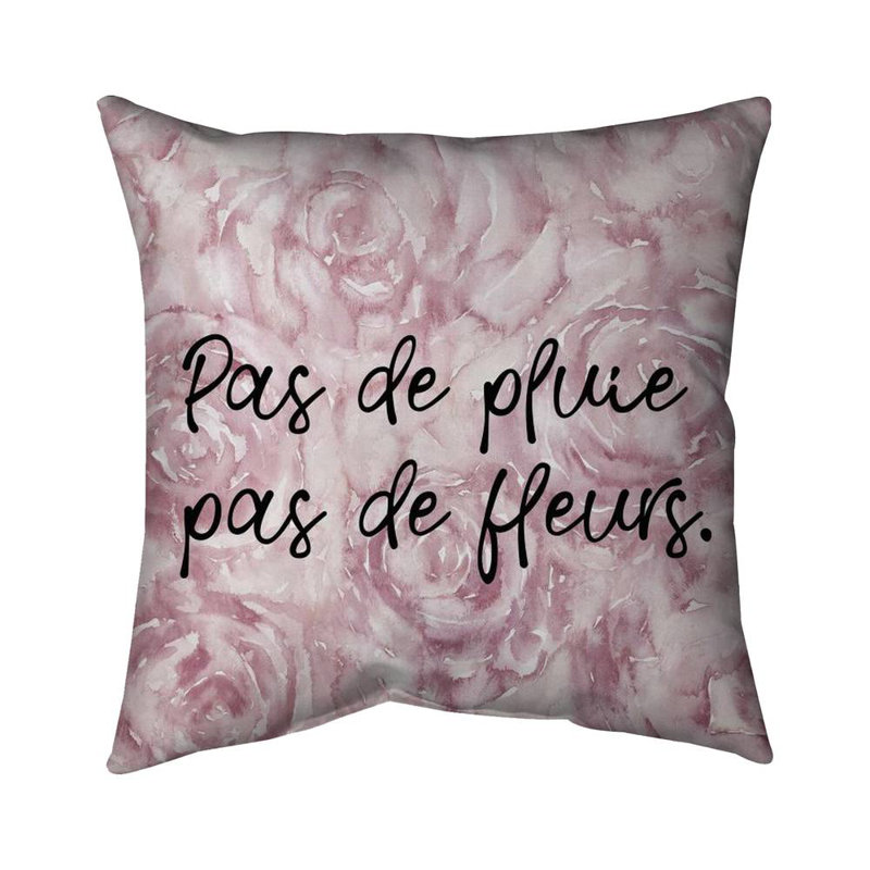 Pas de pluie pas de fleurs - Motivational Flowers Throw | Decor