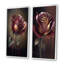 «Red Paint Drip Rose», 2 pièces sur toile-840774589-840774590