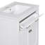 Meuble-lavabo de 30 pouces avec lavabo en céramique, armoire de salle de bain simple blanche moderne avec 2 portes et une tablette, portes à fermeture en douceur-124456361