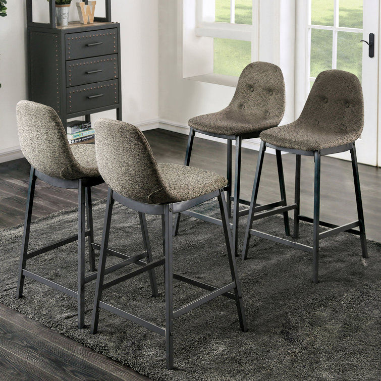 Audrina Upholstered Counter Stool with Metal Frame