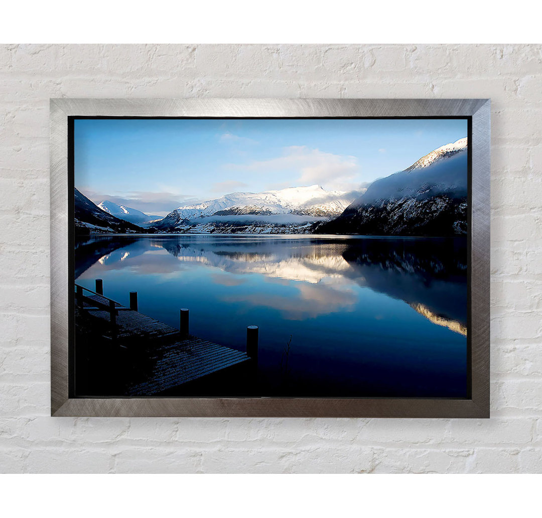 Gerahmtes Wandbild Blue Lake Calm