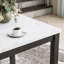 Ensemble de table de salle à manger 5 pièces, table de salle à manger avec plateau en faux marbre et quatre chaises rembourrées