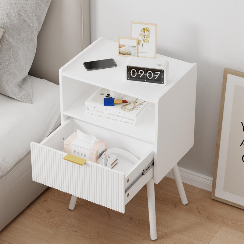 40cm W Manufactured Wood Bedside Table