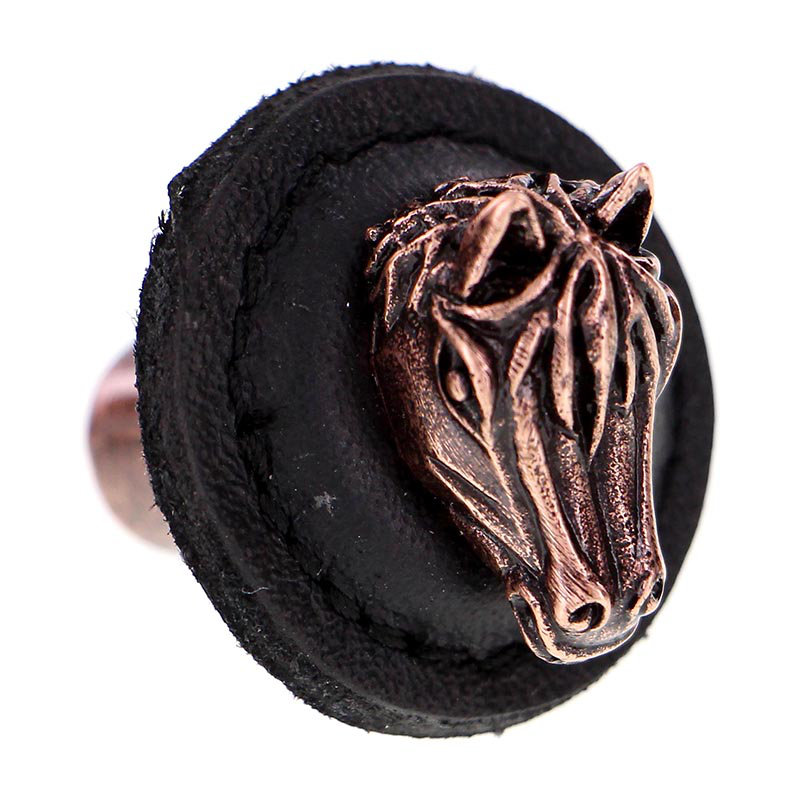 Equestre Mushroom Knob, Black, Antique Copper