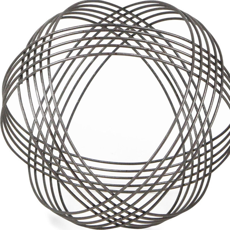 Sculpture de table orbe 9 po en métal peinte à la main