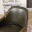 Chaise de bureau rembourrée en cuir véritable-1121318807