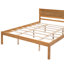 Lit plateforme en chêne pour grand lit, avec tête de lit robuste et base à lattes, tête de lit grand sans sommier, support, nécessaire, chambre à coucher paisible-121116338-121116339