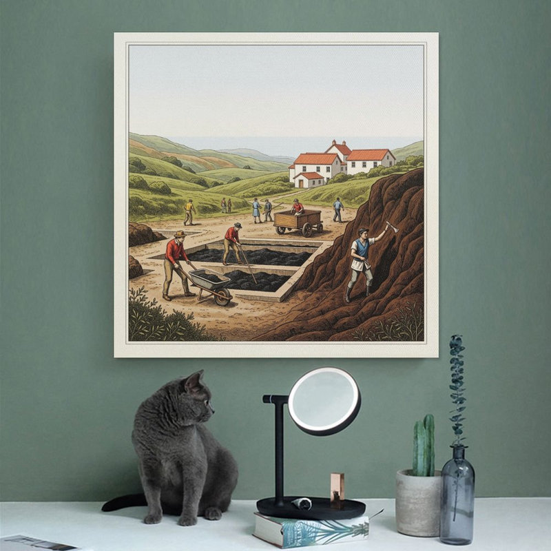 Décoration murale sur toile Alum Works-2 - Affiche vintage - Décoration intérieure, 20 x 20 po