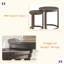 Ensemble de tables basses rondes rondes rondes 24 pouces 24PC, table d'appoint de style rustique Mid-Century, table de bout pour salon, bureau, appartement-1607489336