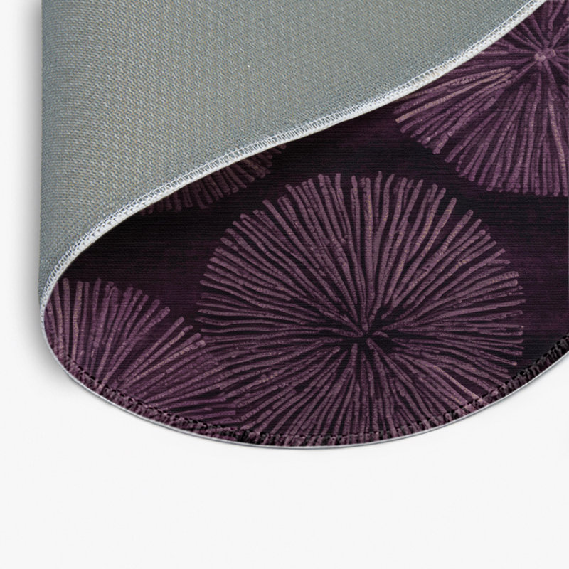 Tapis d'intérieur et d'extérieur mauve Nature, Rond 5 pi