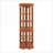 Cabinets | Corner Curio Display Cabinet, 5 Adjustable Tempered Glass Shelves, Built-in Lighting, Tan Brown Finish, 70.5"H | MDF | Traditional-147382542