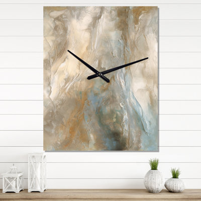 Serene Sensitivity In Gentle Retro Tones - Abstract Painting Wall Clock Oversized