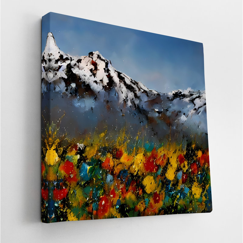 Fleurs dans les Alpes I, H 24 po x l 24 po